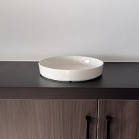 Assiette Ronde en Porcelaine de 9,5 Pouces, Assiette Creuse à Bord Haut en Céramique, Vaisselle Commerciale pour Restaurant et Mariage (Vente en Gros)