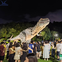 Modèle de dinosaure animatronique grandeur nature personnalisé, T-Rex réaliste avec structure mécanique et mouvements pour parc à thème sur les dinosaures