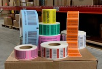 Étiquettes de codes à barres 38*25mm EAN/UPC Retial Labels GS1 Standard Labels 1.58*0.98 "POS System Barcode Tags Supermarket Barcode Stickers