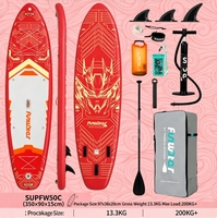 Planche de SUP gonflable extra large 350 cm pour usage familial, stock UE, capacité 160 kg, robuste, dropshipping pour jeux aquatiques lac et rivière