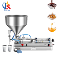 Machine de remplissage semi-automatique pour liquides et pâtes avec buse anti-goutte pour crème, huile, confiture, beurre de cacahuète, shampoing, miel