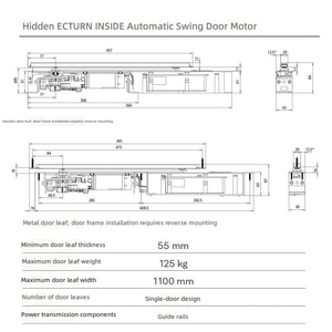 GEZE <span class=keywords><strong>ECturn</strong></span> Inside 120 kg Verdeckter Automatischer Schiebetürantrieb aus Festland China - Product Image 2