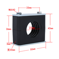 Kit de support de tube en plastique boulonné en nylon, 7/8 po. Taille du tube, corps de support en polyamide