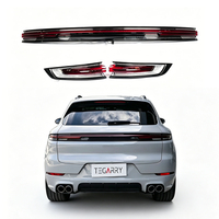 TEGARRY Luces Traseras LED de Alta Calidad Estilo Turbo para Cayenne 2024- 9y0.2, de Bajo a Alto, Material PP Rojo, Fácil Instalación