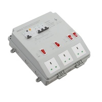 Caja de Conexión JA-RB03, Caja de ABS Impermeable IP54 para Montaje en Pared, Precableada con 3 Tomas de Corriente UK BS de 230V 16A