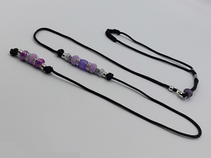 Perro pequeño hecho a mano Expo Dog Show Showlead con cristal de calcedonia y cuentas de diamantes de imitación - Product Image 3