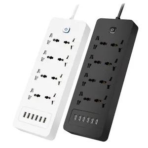 Multi functional 3000W high-power wiring socket with 6USB plug for household use with cable plug board