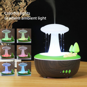 Best Selling Raindrop Style Ultrasonic Aromatherapy <b>Diffuser</b> with High Output Mist 7 Color LED Essential <b>Oil</b> Humidifier - Product Image 1