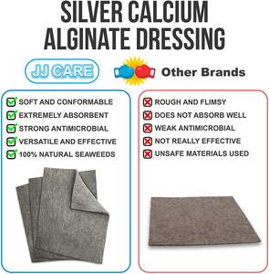 Perban Luka Perekat Tahan Air 10cmx10m Produksi Pabrik, Kalsium Alginat Medis IV Perak, Alat Kesehatan Sekali Pakai untuk Luka - Product Image 4