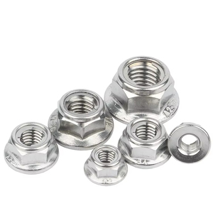 SS304 316 thép không gỉ din6923 M3 M4 M5 M6 M8 M10 M12 <span class=keywords><strong>M16</strong></span> M18 M20 hình lục giác mặt bích Nut cho khai thác mỏ ban đầu mặt bích Nut Hex Nuts - Product Image 4