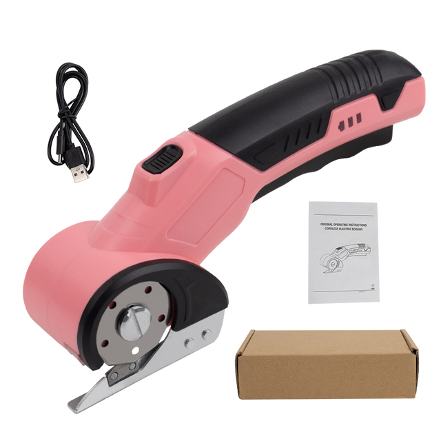 Electric Small Cloth Cutting Scissors Brushless Motor Cordless Design for Artifact Leather Carpet Cutting High Carbon Steel