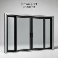 Porte coulissante de patio en aluminium et verre, construction moderne résistante aux ouragans, avec une grande ouverture pour villa