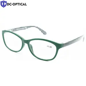 DCOPTICAL Fashion Luxury Reading Glasses Plastic Lady Reades Women Female Reading Glasses Men Eyewear With Round Dot Decoration