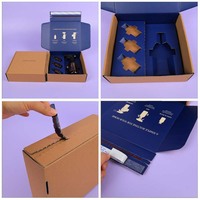 Cajas de Envío para Comercio Electrónico con Cierre Autoadhesivo, Corrugadas, Reciclables, con Logotipo Impreso Personalizado al por Mayor, con Tira de Desgarre para Envío