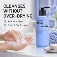Gel Douche OEM ODM 395ml Parfumé Longue Durée 24H Senteur Séduisante Nénuphar Bleu Hydratant Barrière Cutanée