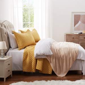 Hinese-<span class=keywords><strong>colchas</strong></span> acolchadas <span class=keywords><strong>de</strong></span> mezcla <span class=keywords><strong>de</strong></span> poliéster, ropa <span class=keywords><strong>de</strong></span> <span class=keywords><strong>cama</strong></span> ligera y resistente al agua, tamaño king White - Product Image 2