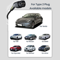 Connecteur de chargeur EV Shineyou personnalisable de type 2 à type 2 (CCS2) triphasé mâle-femelle IP54 IEC 62196-2 11KW 10M, directement de l'usine