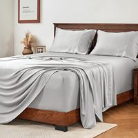 Parure de lit King Size de luxe 100 % bambou 300TC, motif végétal imprimé, pour literie en bambou, housse de couette tissée, toutes saisons, moderne
