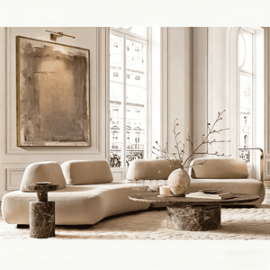 Divano Modulare Curvo Moderno, Stile Nordico Minimalista, Divano in Tessuto Cloud, Divano Senza Struttura per Soggiorno, Arredamento <span class=keywords><strong>Casa</strong></span> - Product Image 1