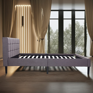 Cadre <span class=keywords><strong>de</strong></span> <span class=keywords><strong>lit</strong></span> moderne en métal, grande capacité <span class=keywords><strong>de</strong></span> charge, dimensions personnalisables, base en acier pour appartement, achat en gros - Product Image 1