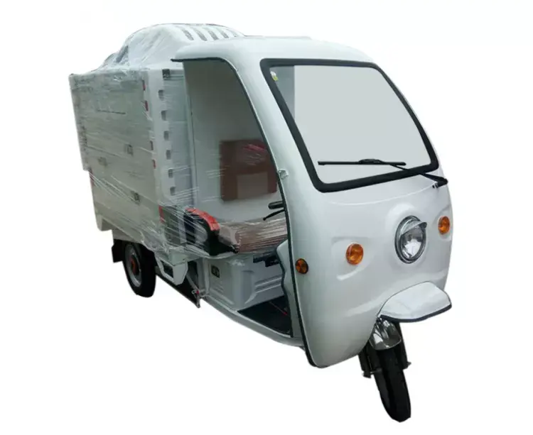 Piccolo triciclo da carico per trasporto refrigerato congelato elettrico, Mini furgone elettrico