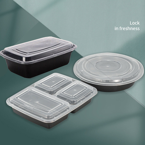 Lò vi sóng an toàn nhựa lưu trữ <span class=keywords><strong>container</strong></span> Vòng dùng một lần chuẩn bị thực phẩm <span class=keywords><strong>container</strong></span> với rò rỉ bằng chứng có nắp đậy - Product Image 6