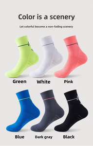 ถุงเท้าวิ่งปั่นจักรยานแบบกำหนดเองพร้อมโลโก้ขายส่ง ถุงเท้ากีฬา Coolmax แบบรัดกล้ามเนื้อ แห้งเร็ว คุณภาพสูง - Product Image 6