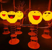 Bobblehead de visage souriant, émoji jaune, pour aire de jeux intérieure ou extérieure, pour enfants, en vente