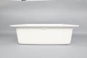 Lavabo de Acrílico DCT OB-082, Diseño Artístico Cuadrado/Redondo, Lavabo Individual para Baño - Product Image 3