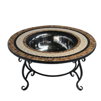 Table de foyer multifonctionnelle en céramique, avec grill pour barbecue, 1 pièce