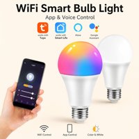 Anpassbare RGB Dimmbare LED Smart-Glühbirne WLAN-fähig Tuya Alexa Google Home Unterstützung App-Steuerung E26 E27 Smart LED-Birne
