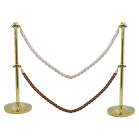 Poteau de délimitation innovant en corde dorée, poteau de délimitation pour tapis rouge, barrière de 5 m avec cordes pour Frankfort