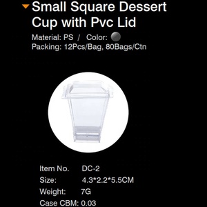 2024 New Arrival Chất lượng cao dùng một lần Pet vuông Cube rõ ràng nếm tráng miệng ly thìa nắp cà phê Đảng xu hướng <span class=keywords><strong>Hong</strong></span> <span class=keywords><strong>Kong</strong></span> - Product Image 2