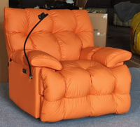 Canapé simple moderne polyvalent en tissu flanelle avec massage électrique, fauteuil inclinable chauffant de luxe, confort nuageux, télécommande modulaire