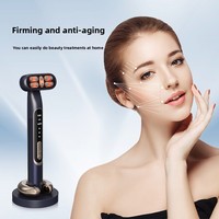 Elektrisches Handgehaltenes Augenmassagegerät für den Heimgebrauch mit Vibration, Wärmekompression, Farblichttherapie gegen Augenringe und Schwellungen, USB-Aufladbar (ABS)