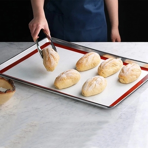 Grand ensemble de plaques de cuisson en <span class=keywords><strong>silicone</strong></span> à bords coupés et bordure rouge, résistant au lave-vaisselle, non toxique, robuste, inodore, résistant à la chaleur - Product Image 4