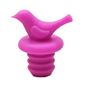 3PCS Bird Shaped Rolha De Garrafa De Vinho Silicone Cortiça Reutilizável Champagne Bebidas Beer Pourer Plug Decoração Do Casamento Do Partido