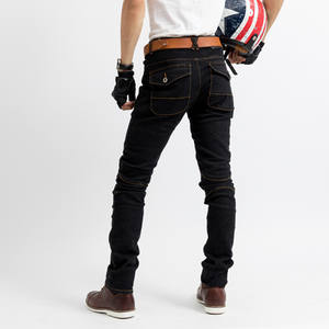 بنطلون جينز رجالي بتصميم مخصص للدراجات النارية بنطلون جينز واقٍ يستخدم في ركوب الدراجات النارية بجولة - Product Image 3