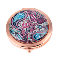 Miroir de maquillage compact en pierre précieuse, style turc du moyen-orient, impression de modèles, cadeaux promotionnels, miroir de poche
