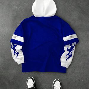 Hoodie Streetwear Vintage Personnalisé à Lettres Imprimées, Double Couche, Manches Longues, Coupe Boxy Décontractée pour l'Automne - Product Image 2