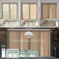 Cortina Automática Dream con Tela Integrada, Persianas Verticales Eléctricas Modernas, Ecológicas, Impermeables, Lisas, de Lujo, para Ventana Francesa
