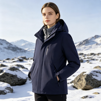 Veste de ski 3-en-1 pour homme et femme, grande taille, avec doublure en duvet amovible, imperméable, chaude pour l'hiver, idéale pour la randonnée, nouvelle arrivée