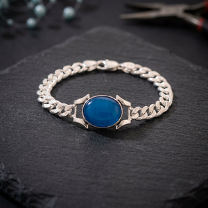 Pulsera de Plata de Ley 92.5 para Hombre, con Cristales y Diamantes de Imitación, 45g - Product Image 4