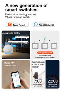 Interruptor inteligente Tuya 1/<span class=keywords><strong>2</strong></span>/<span class=keywords><strong>3</strong></span> /4 Gang WiFi Zigbee estándar de la UE 86*86 interruptores de Control remoto por voz con opción de marco de aluminio - Product Image 4