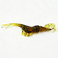 Leurre souple imprimé Bellance pour la pêche, 70mm 1.8g, enroulé, pour crevettes, OEM/ODM