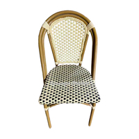 Chaise de bistro d'extérieur Chaise en rotin Chaise de jardin d'extérieur Chaise longue de patio Meubles en rotin empilables