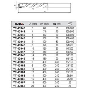 Yiertuo <b>Square</b> Shank <b>Drill</b> <b>Bit</b> 10mm Spiral Masonry Concrete Wall Drilling Impact Tool YT-43940 - Product Image 2