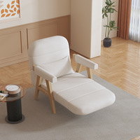 Neues Zeitgenössisches Quadratisches Stoff- und Holzsofa-Bett Klappbar zum Schlafen Zweifach Nutzbar für Wohnzimmer und Schlafzimmer
