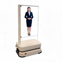 Robot Móvil OLED Transparente de 30 Pulgadas |   Robot Autónomo de Publicidad para Animación en Tiendas Minoristas |   Control Remoto/Aplicación para Windows