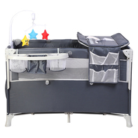 Lit bébé pliant personnalisé OEM avec lit d'appoint mobile 0-6 ans, vente chaude, pour chambre et hôpital, avec logo